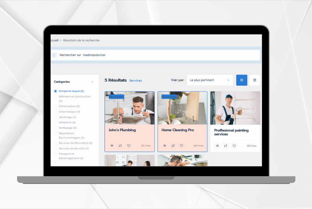 Comment Utiliser Madina Solution pour Trouver le Professionnel Idéal